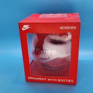 Nike, Ornament with Booties, Newborn, Red & White